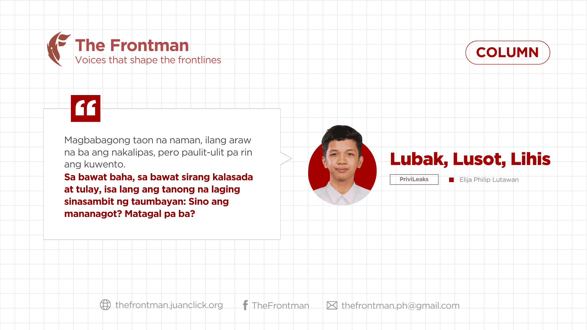 KOLUM | Lubak, Lusot, Lihis