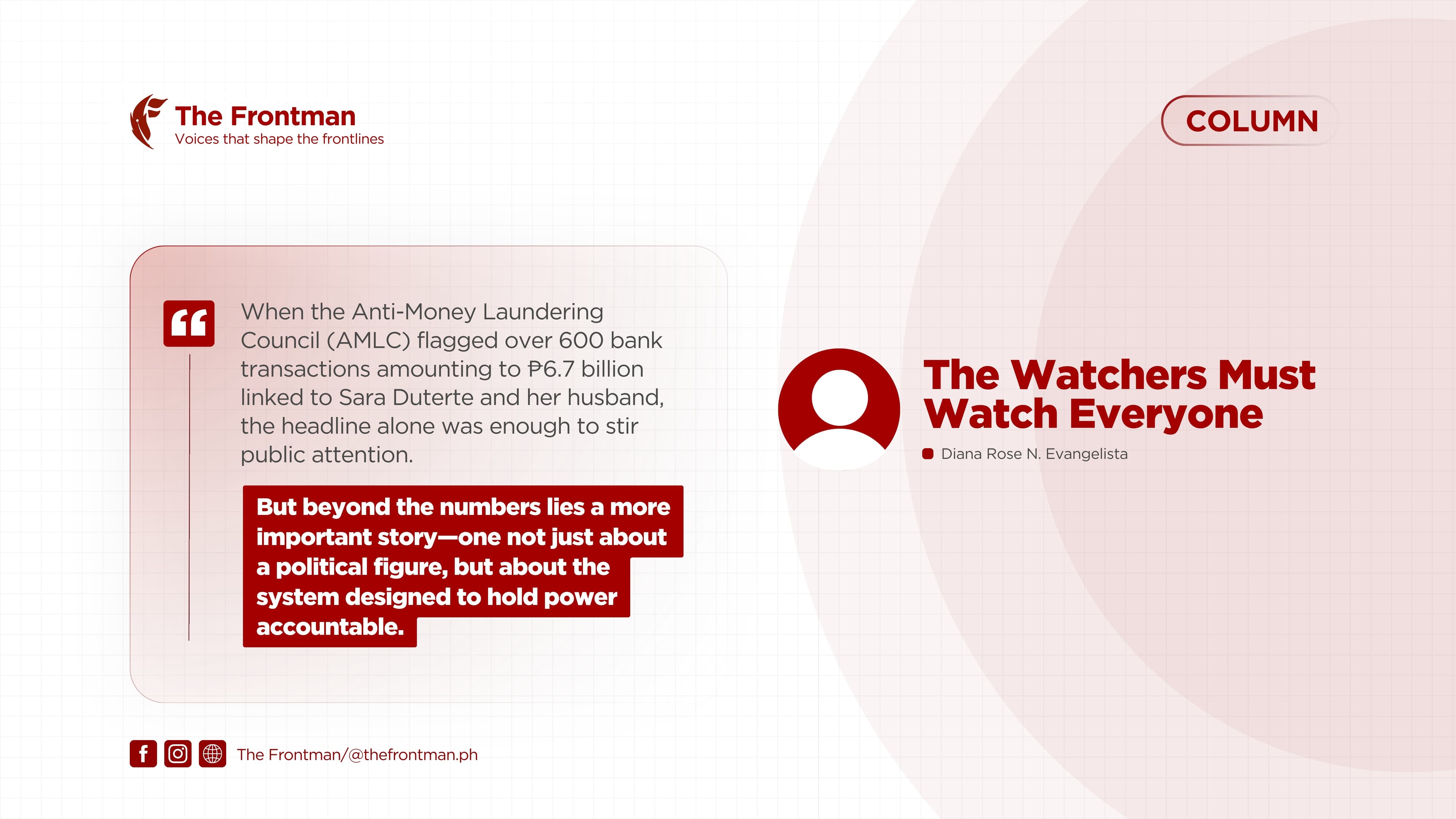 COLUMN | The Watchers Must Watch Everyone