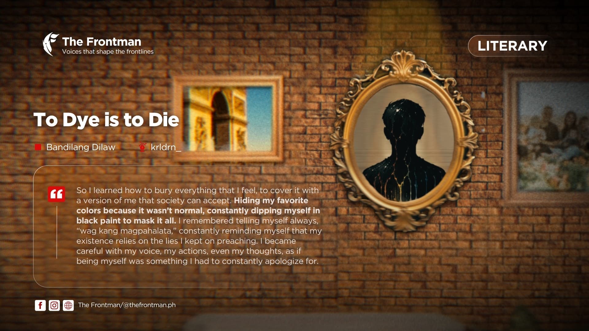 LITERARY | To Dye is to Die