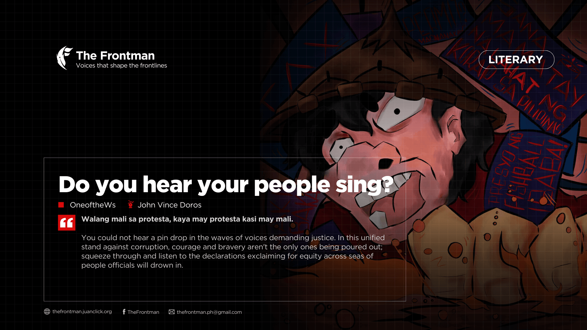 LITERARY | Do you hear your people sing?