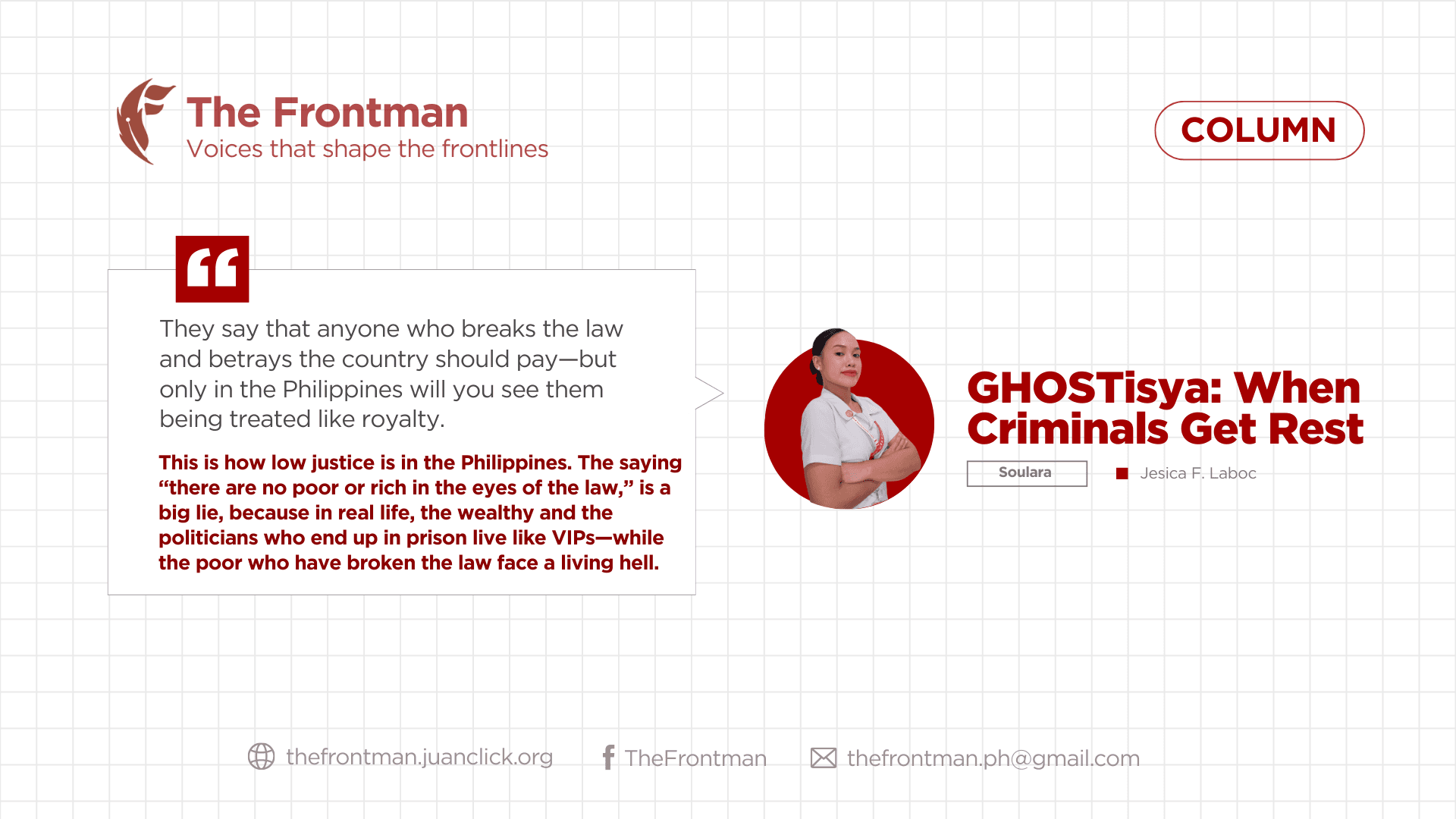 COLUMN | GHOSTisya: When Criminals Get Rest
