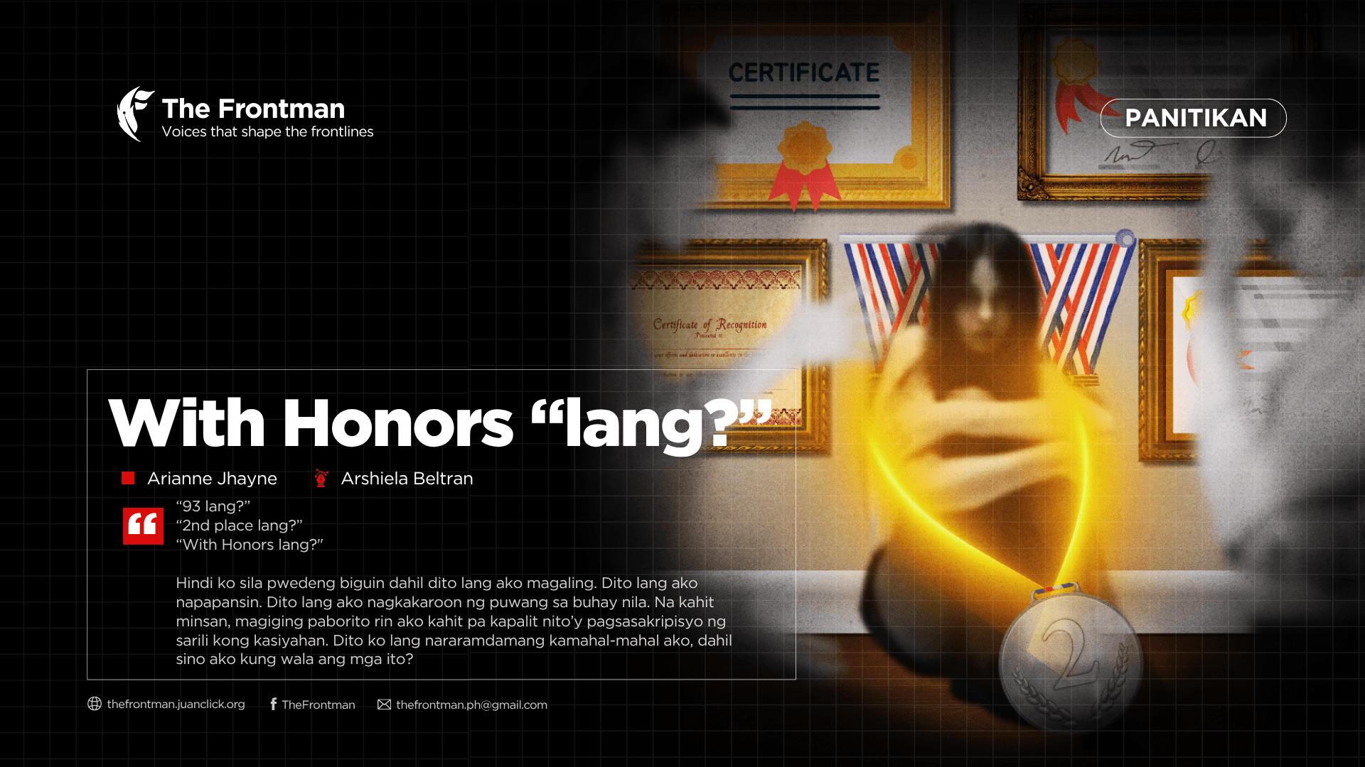 PANITIKAN | With Honors “lang?” 