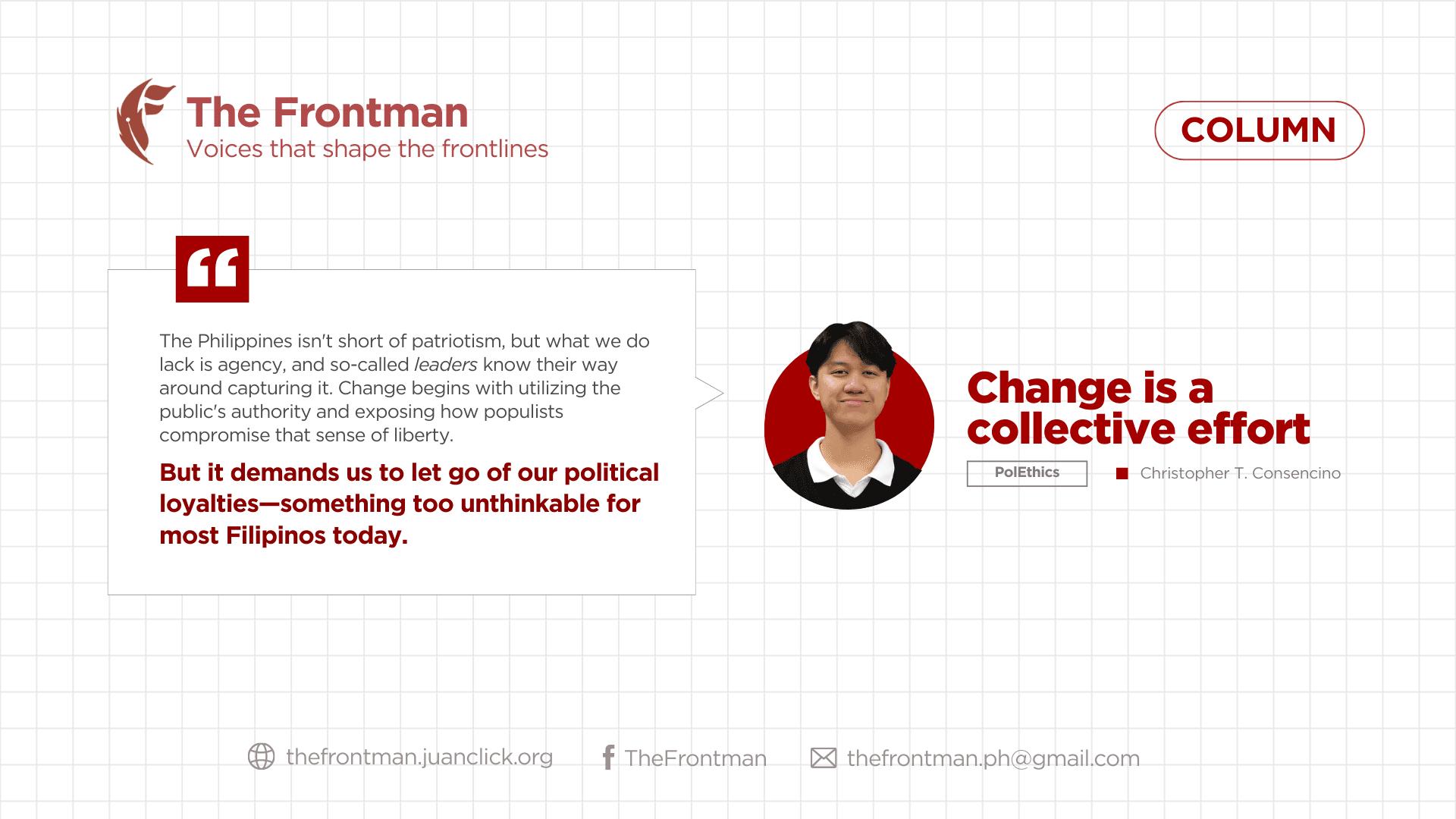 COLUMN | Change is a collective effort