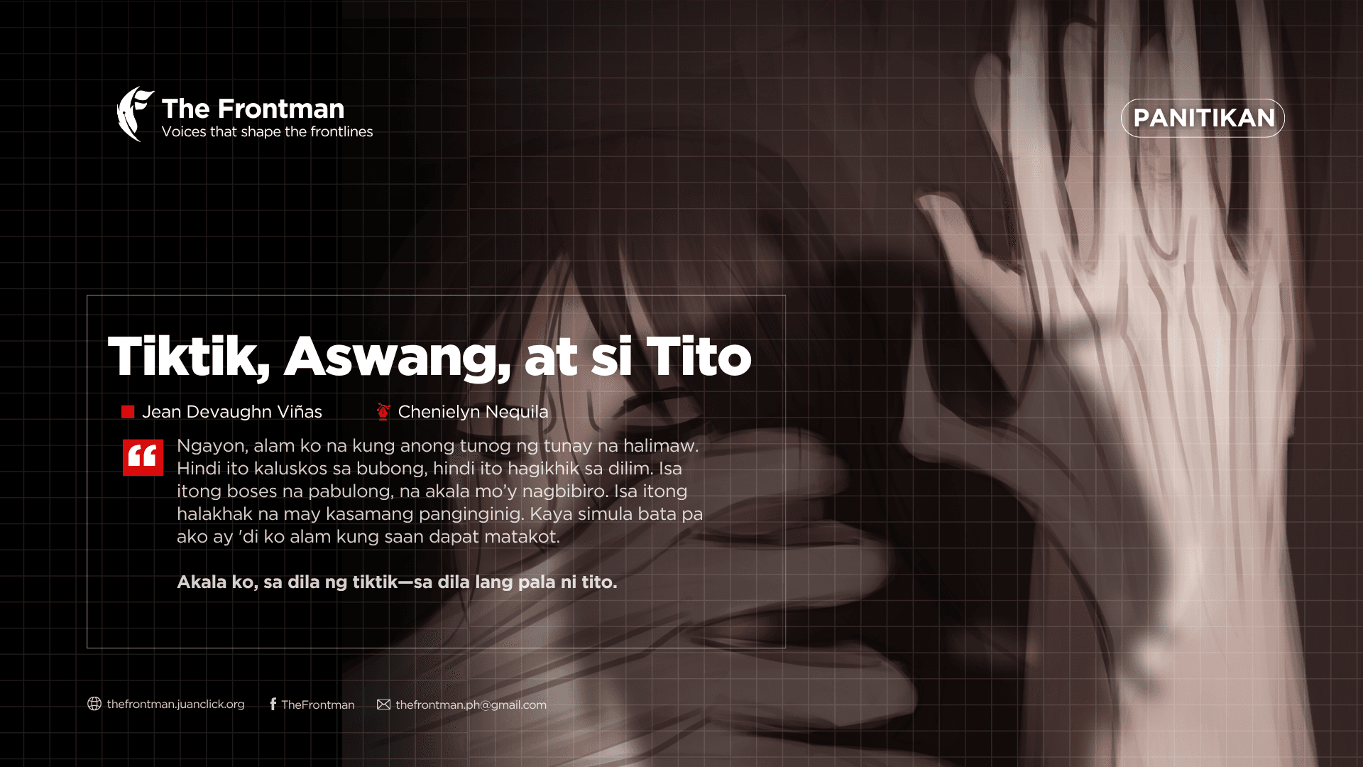 PANITIKAN | Tiktik, Aswang, at si Tito