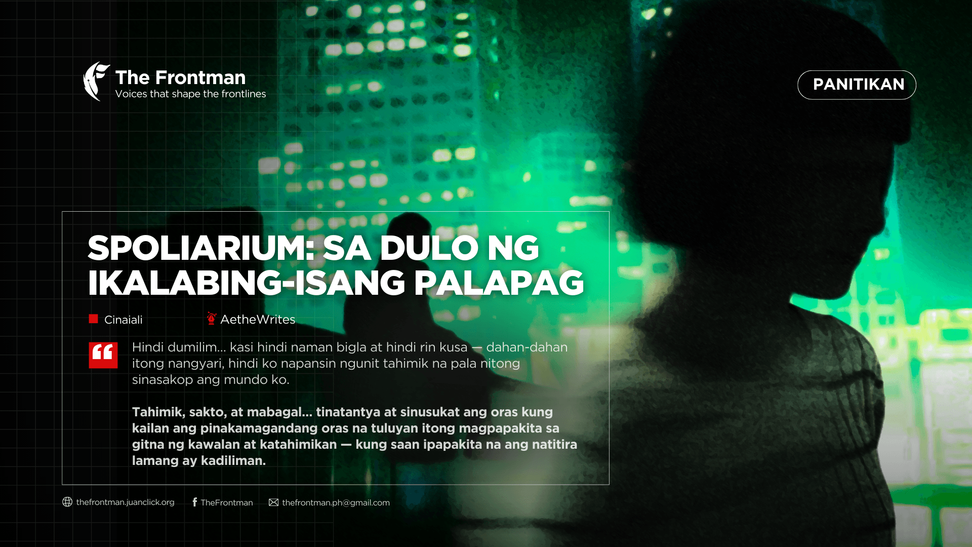 PANITIKAN | Spoliarium: Sa Dulo ng Ikalabing-Isang Palapag
