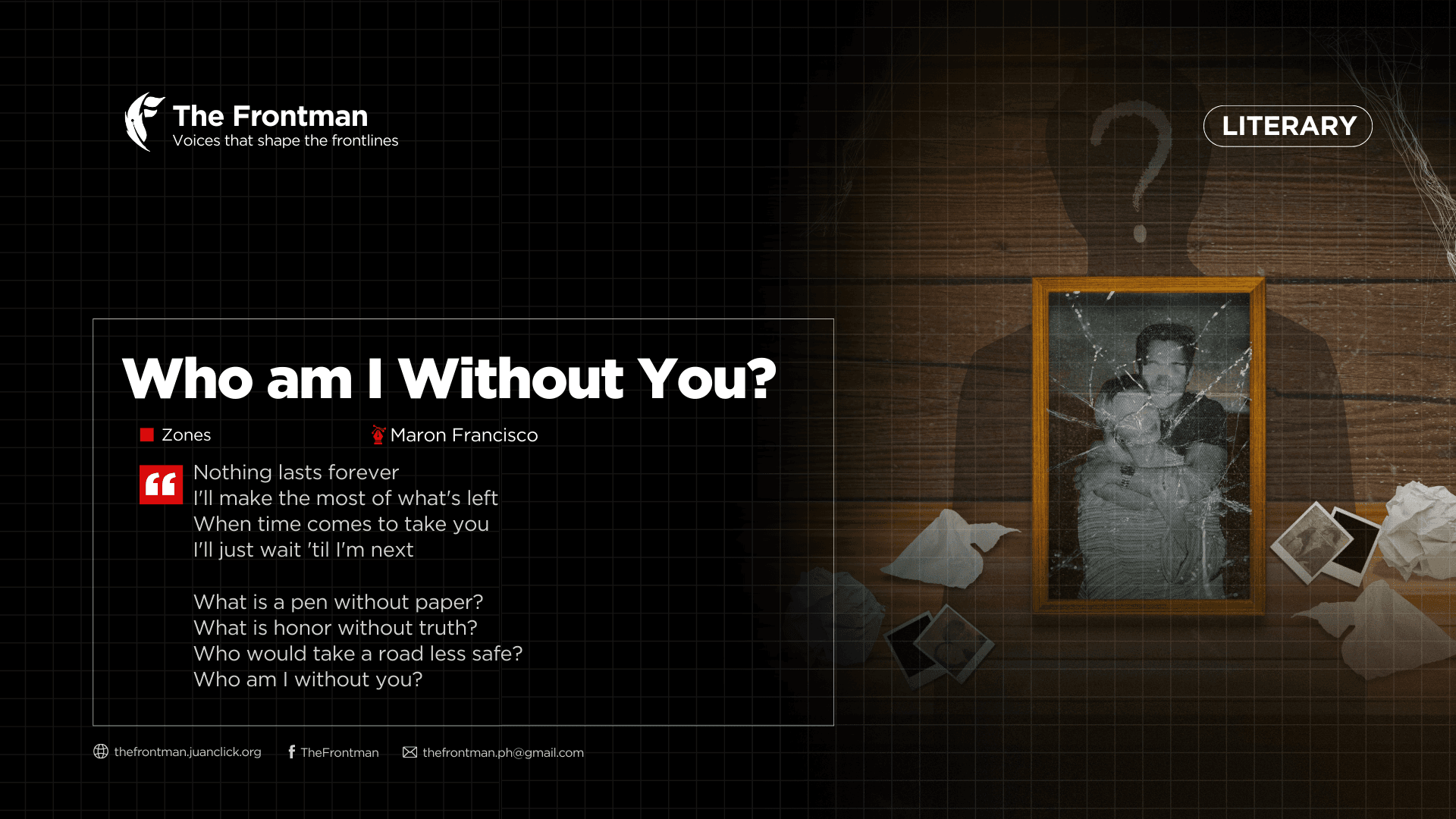LITERARY | Who am I Without You?