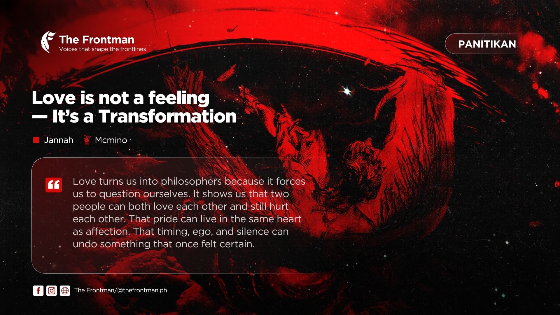 LITERARY | Love is not a feeling— It’s a Transformation