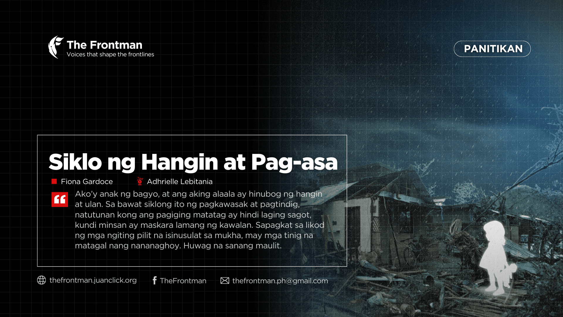 PANITIKAN | Siklo ng Hangin at Pag-asa