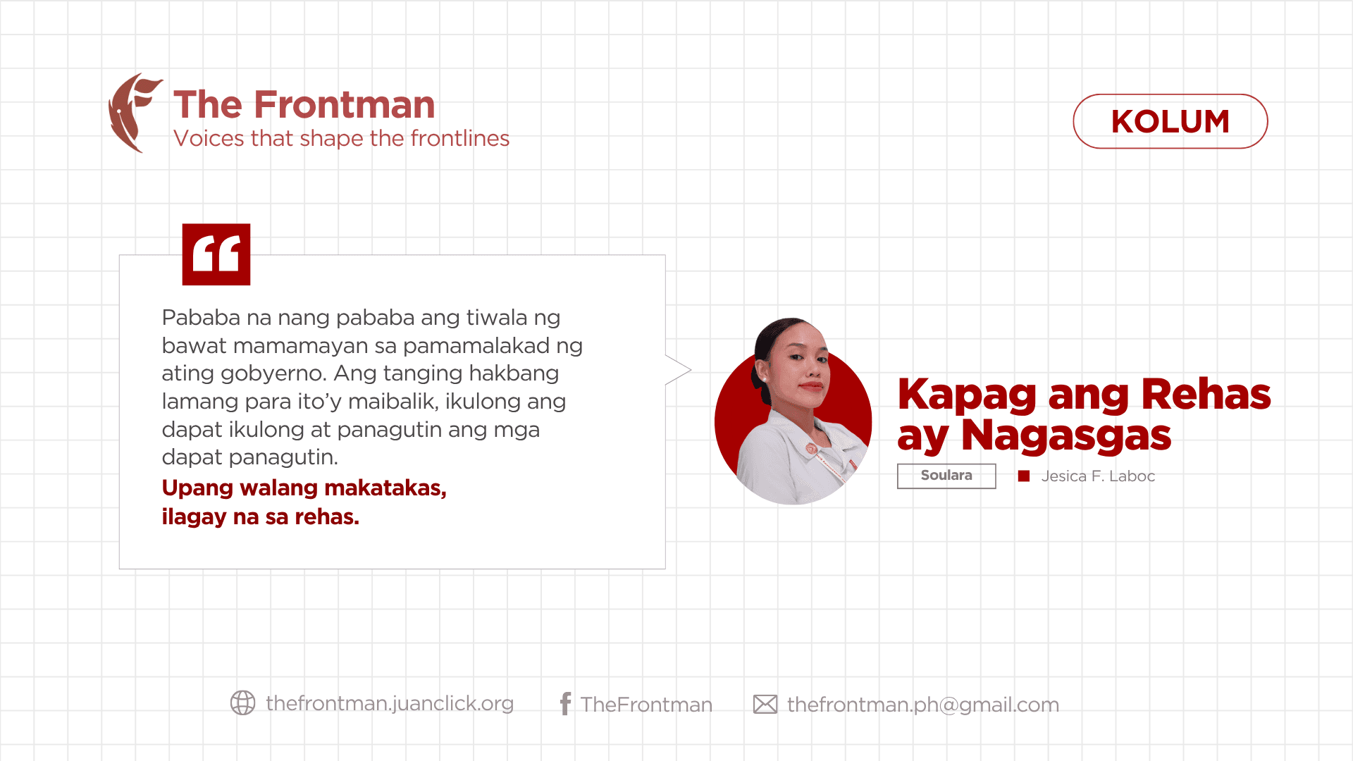 KOLUM | Kapag Ang Rehas ay Nagasgas