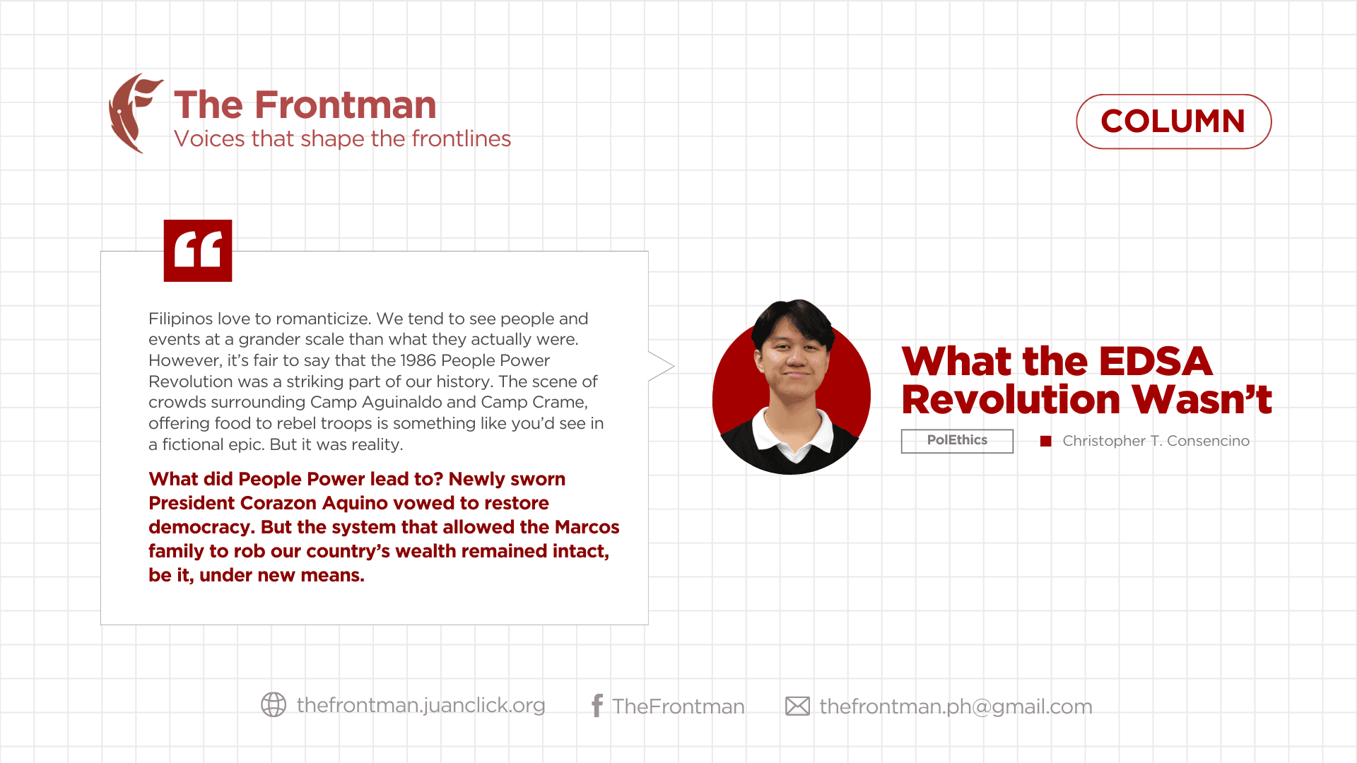COLUMN | What the EDSA Revolution Wasn’t