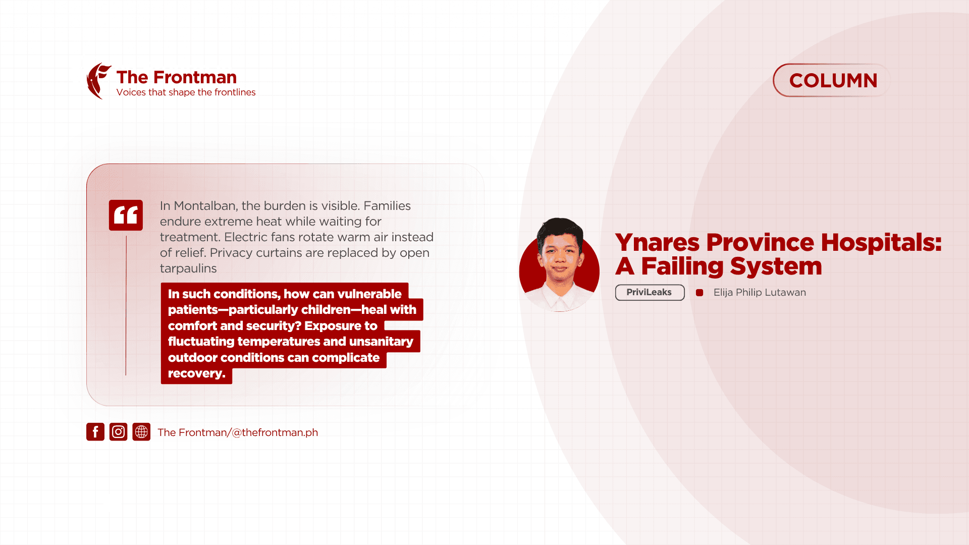 COLUMN | Ynares Province Hospitals: A Failing System