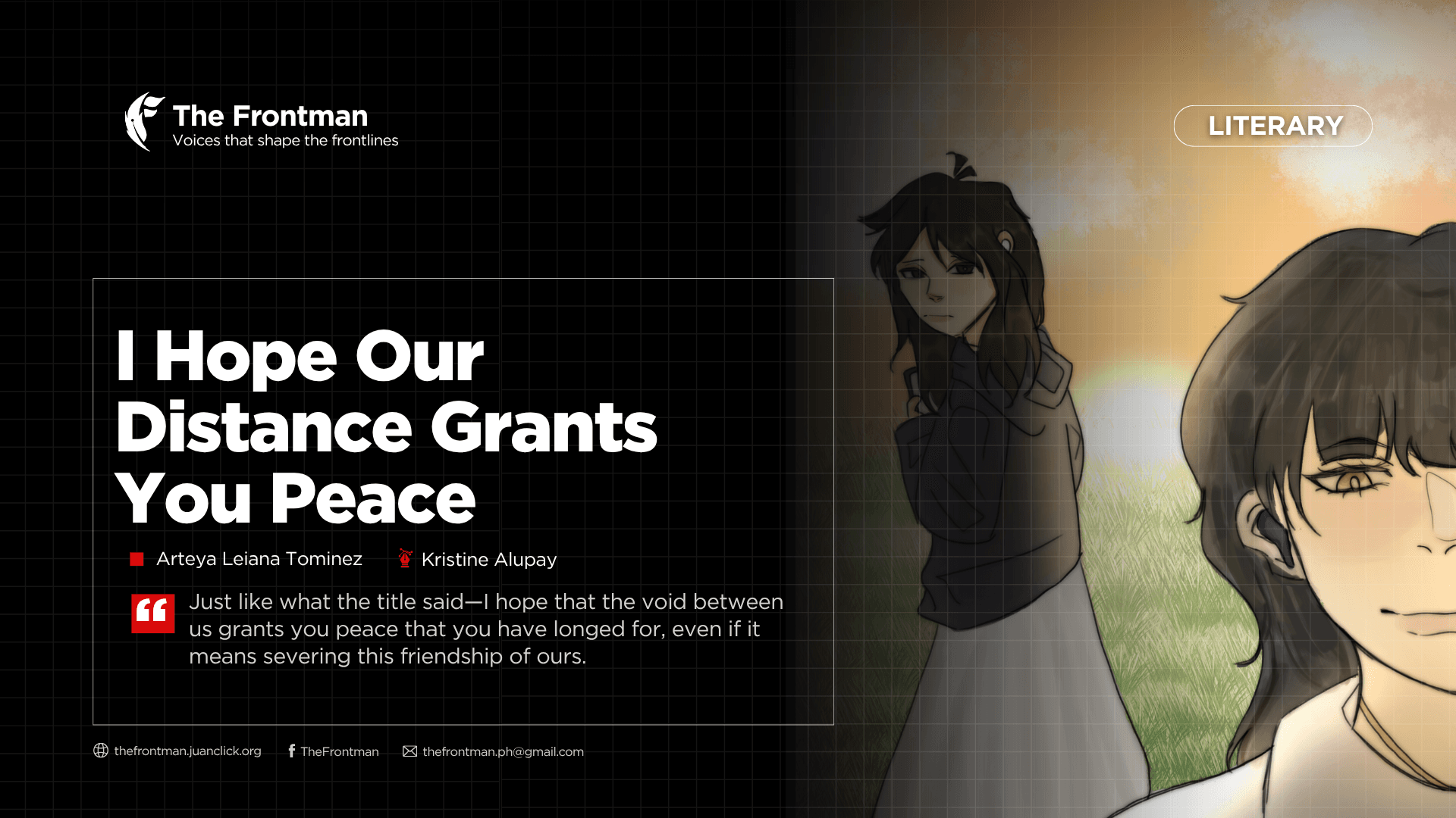 LITERARY | I Hope Our Distance Grants You Peace