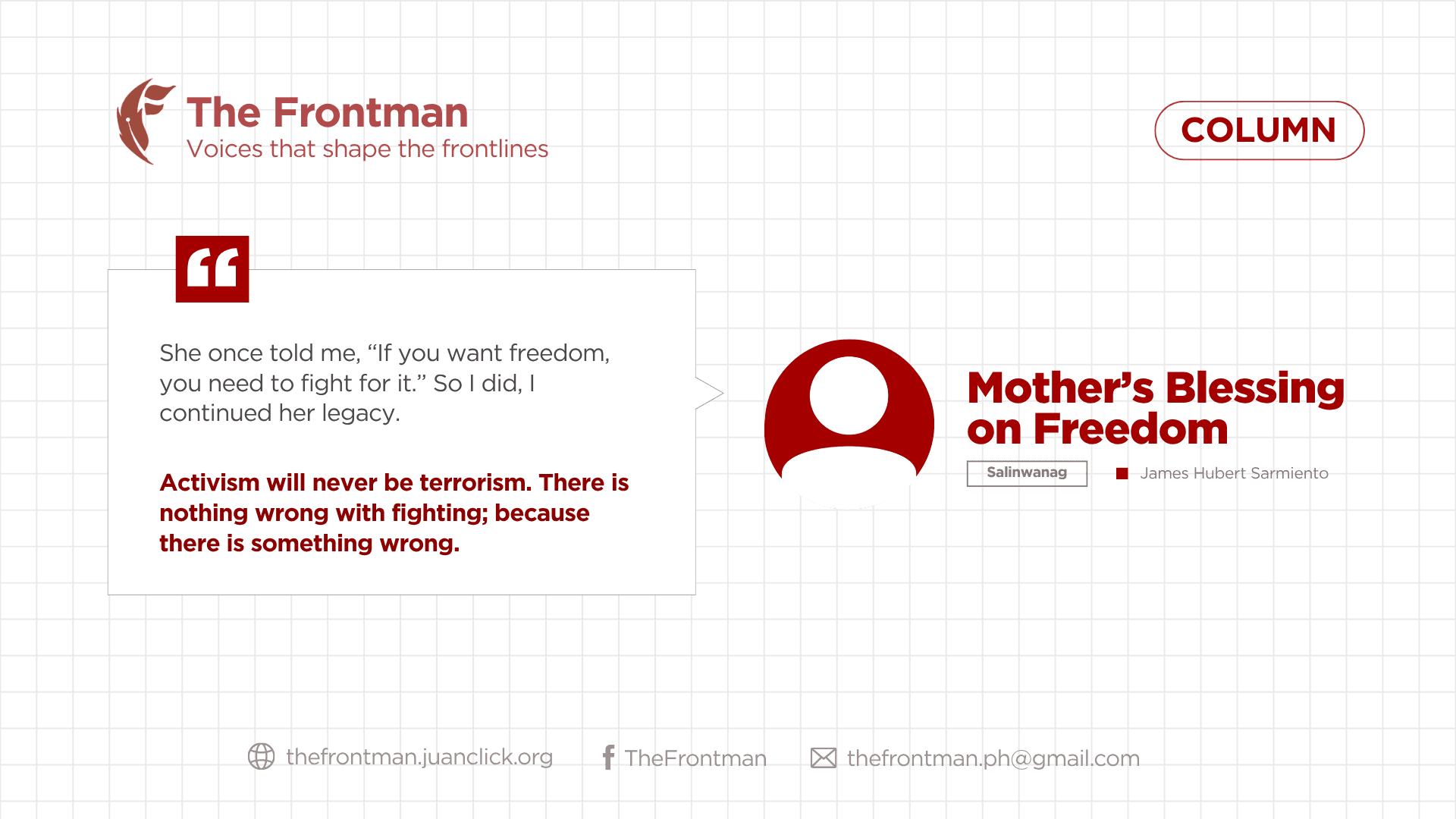 COLUMN | Mother’s Blessing on Freedom