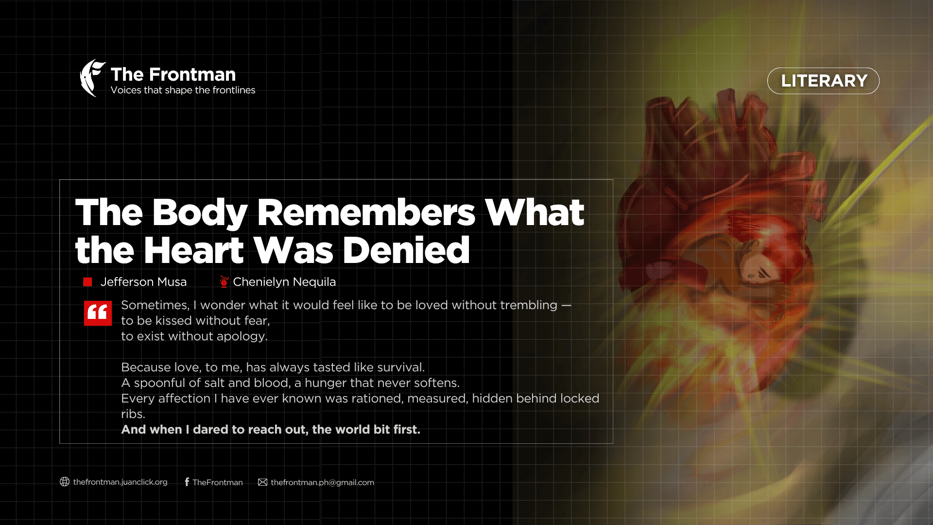 LITERARY | The Body Remembers What the Heart Was Denied