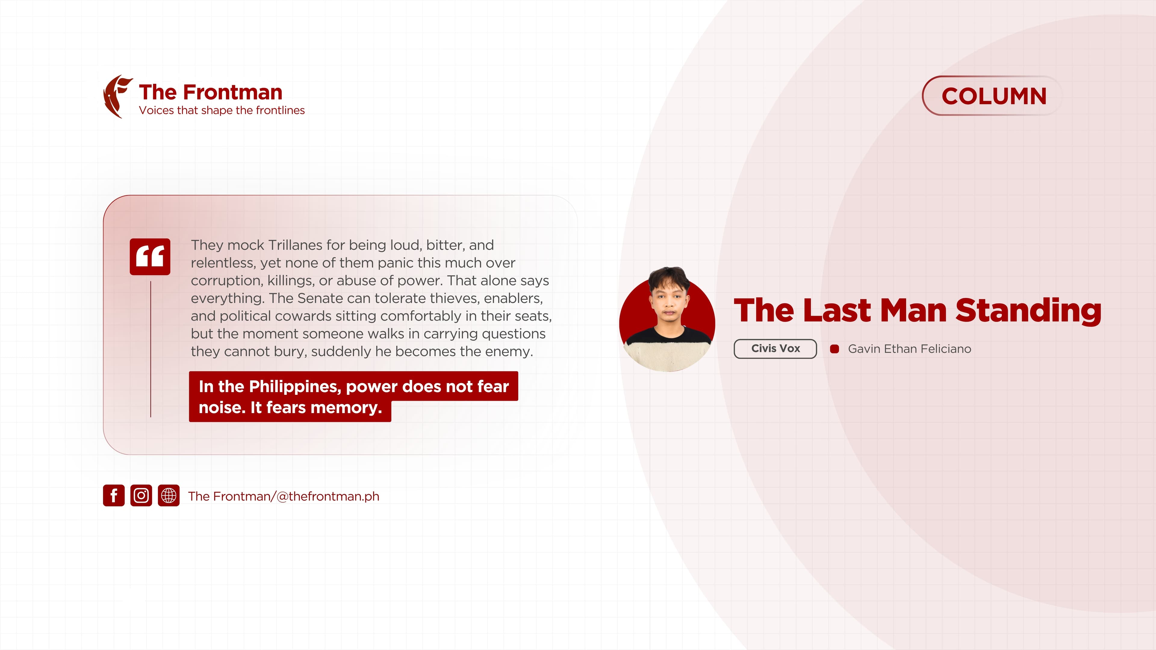 COLUMN | The Last Man Standing
