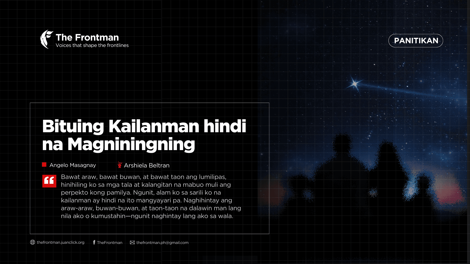 PANITIKAN | Bituing Kailanman hindi na Magniningning