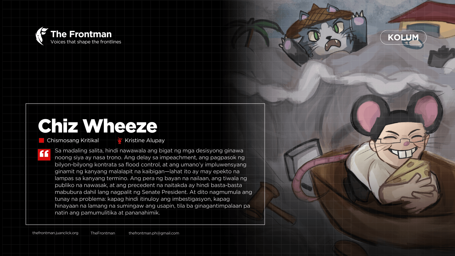 KOLUM | Chiz Wheeze