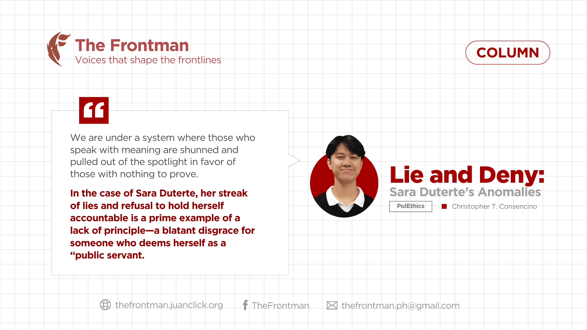 COLUMN | Lie and Deny: Sara Duterte's Anomalies