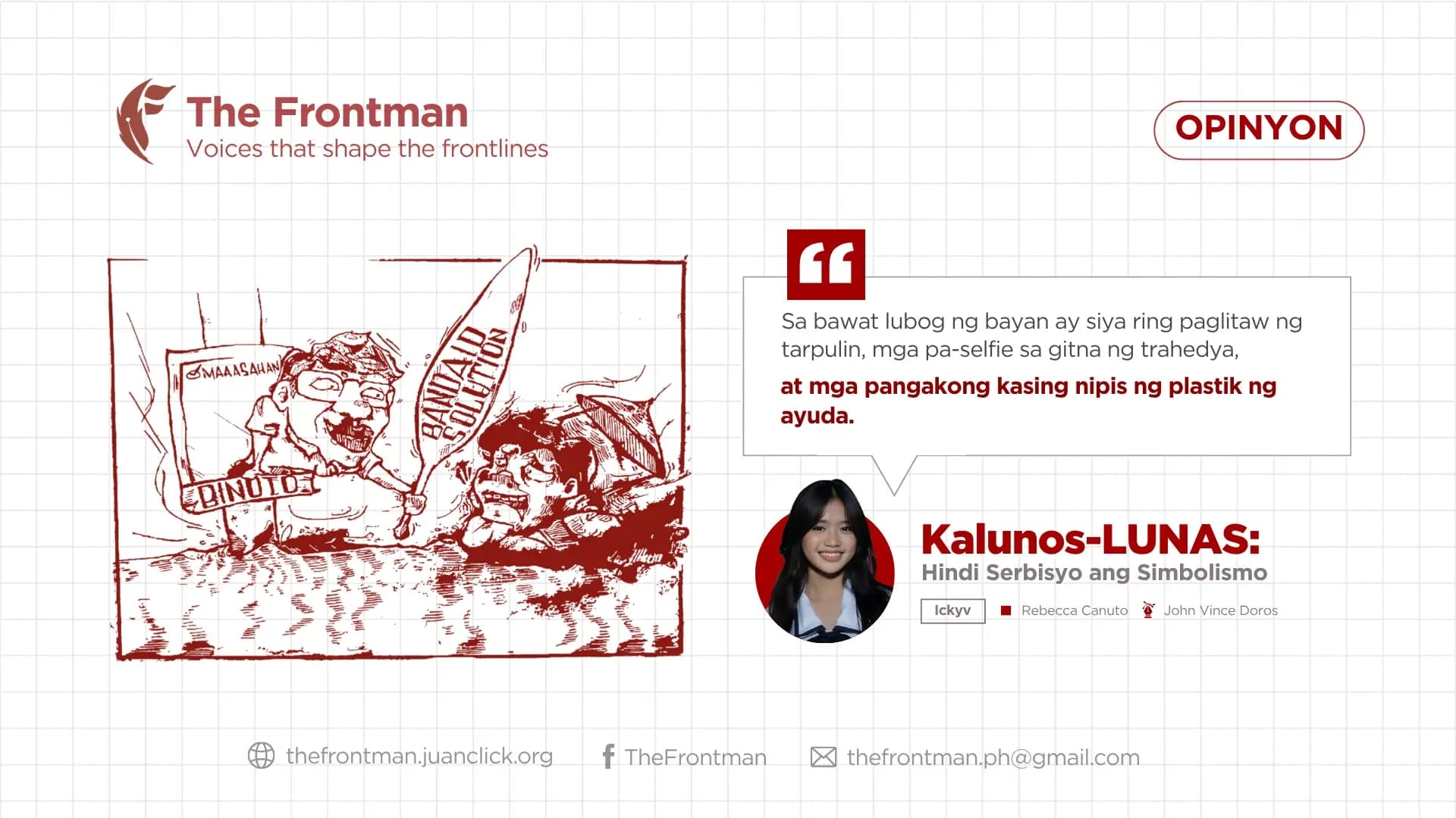 KOLUM | Kalunos-LUNAS: Serbisyo ang Simbolismo