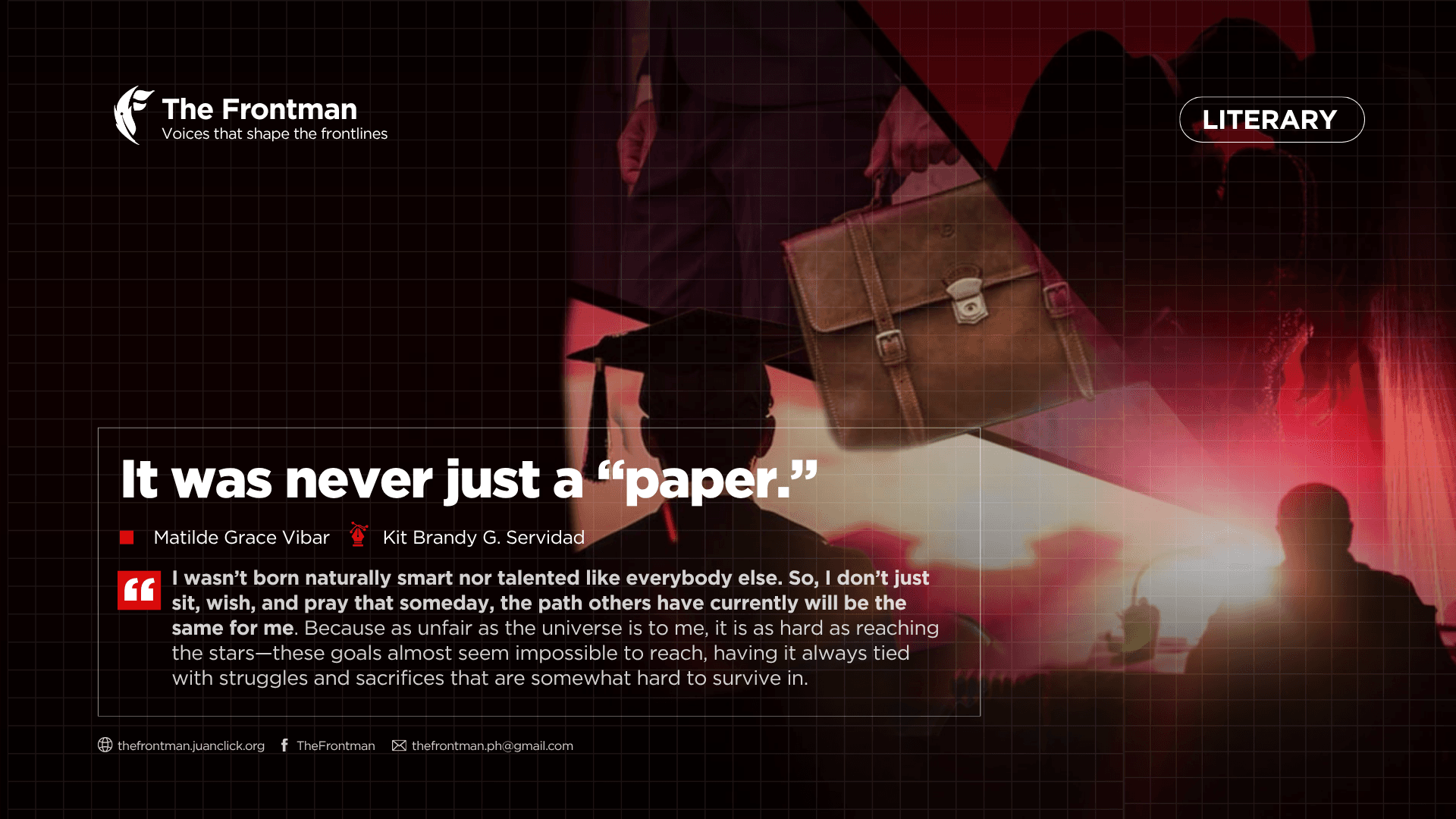 LITERARY | It was never just a "paper"