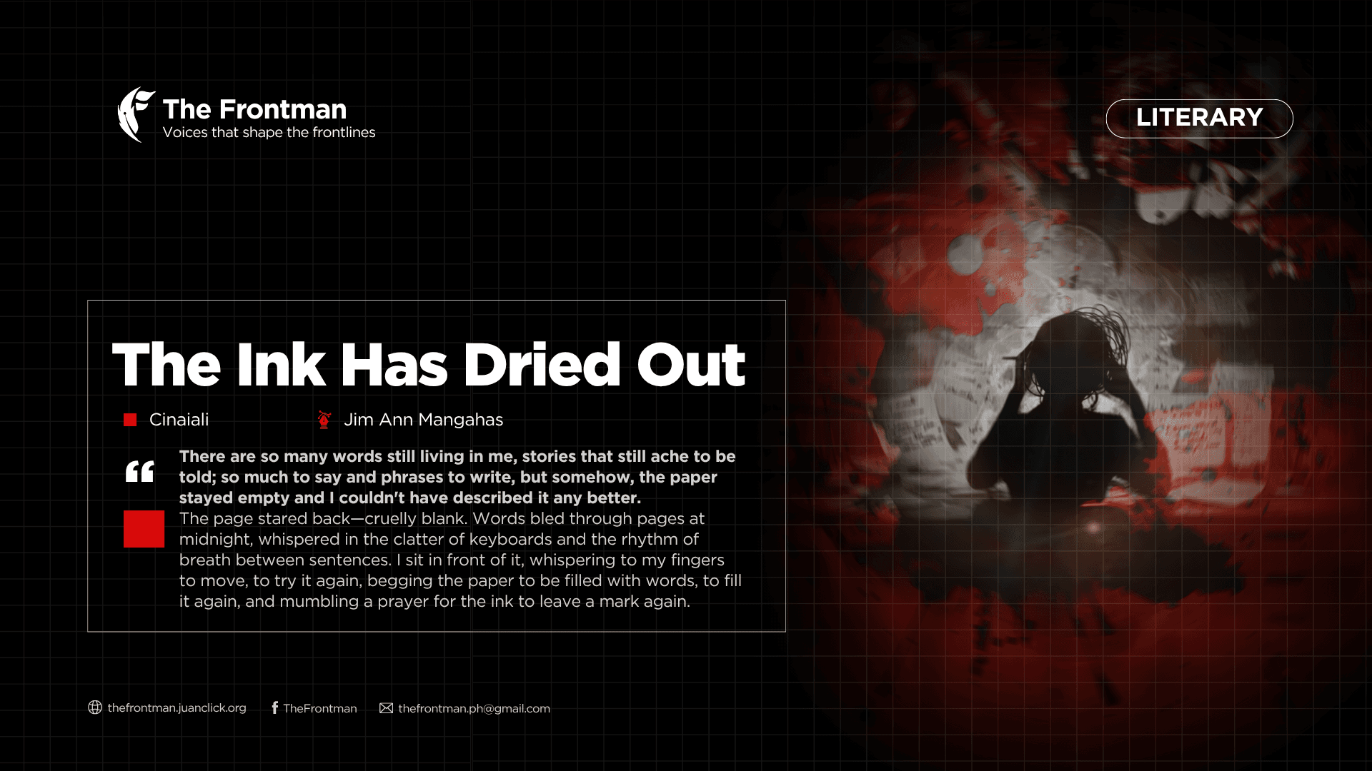 LITERARY | The Ink Has Dried Out