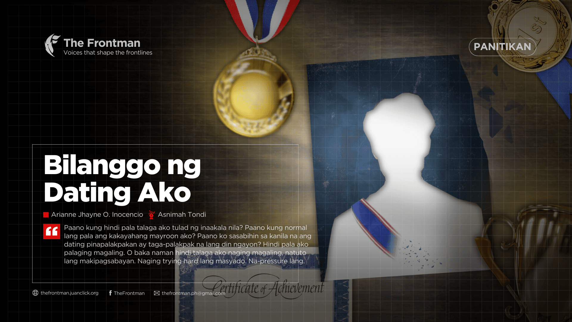 PANITIKAN | Bilanggo ng Dating Ako