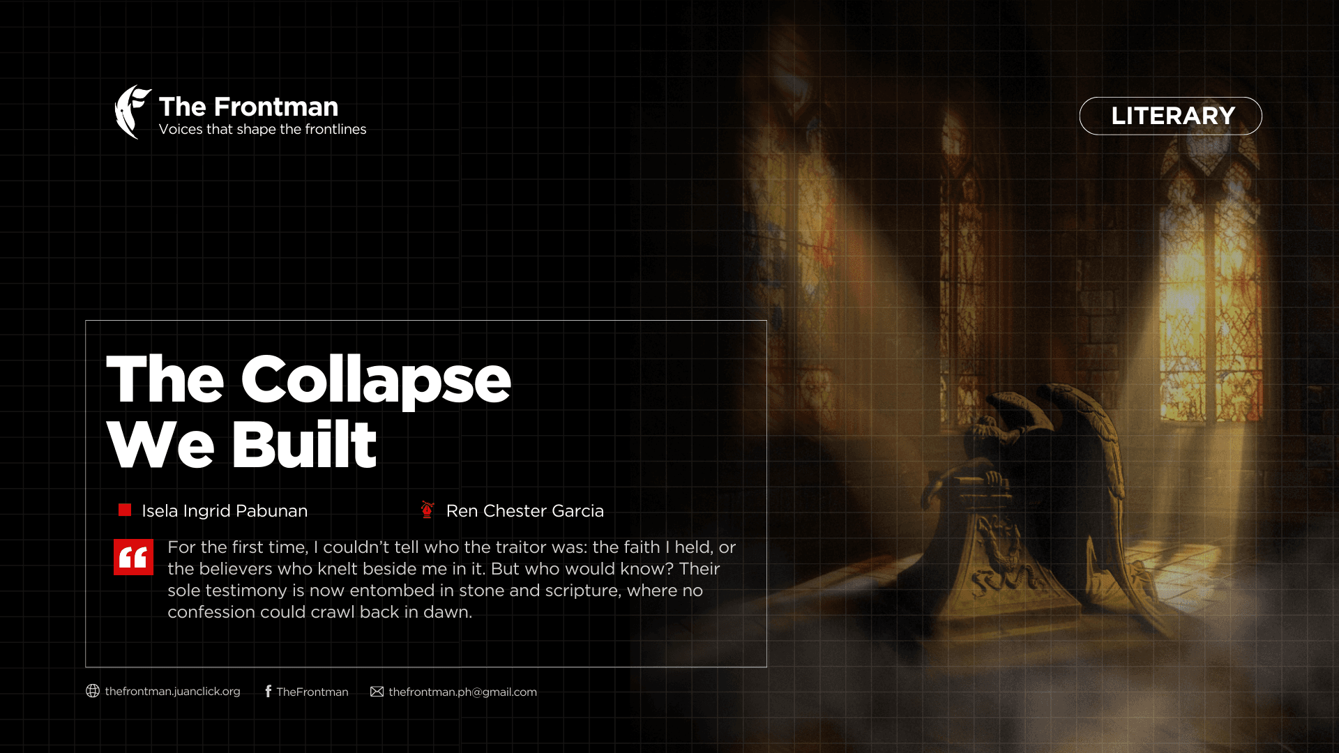 LITERARY | The Collapse We Built