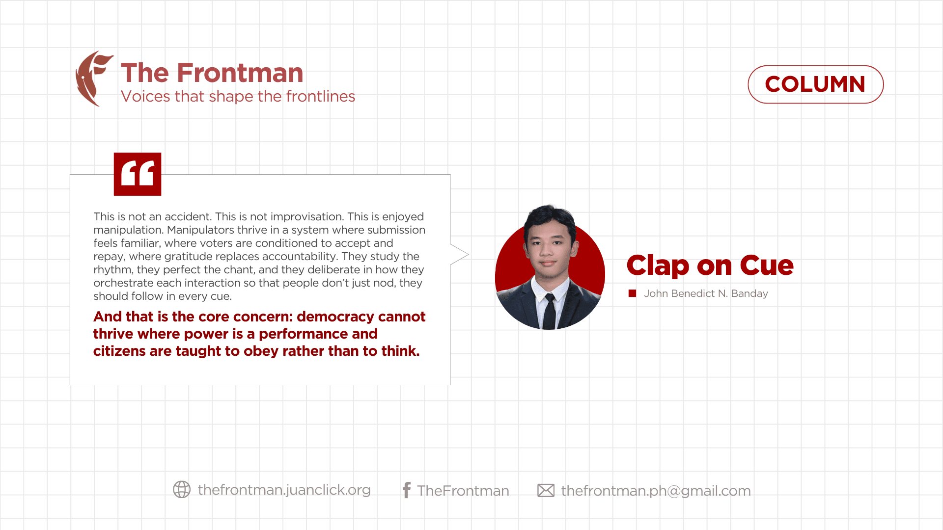 COLUMN | Clap on Cue
