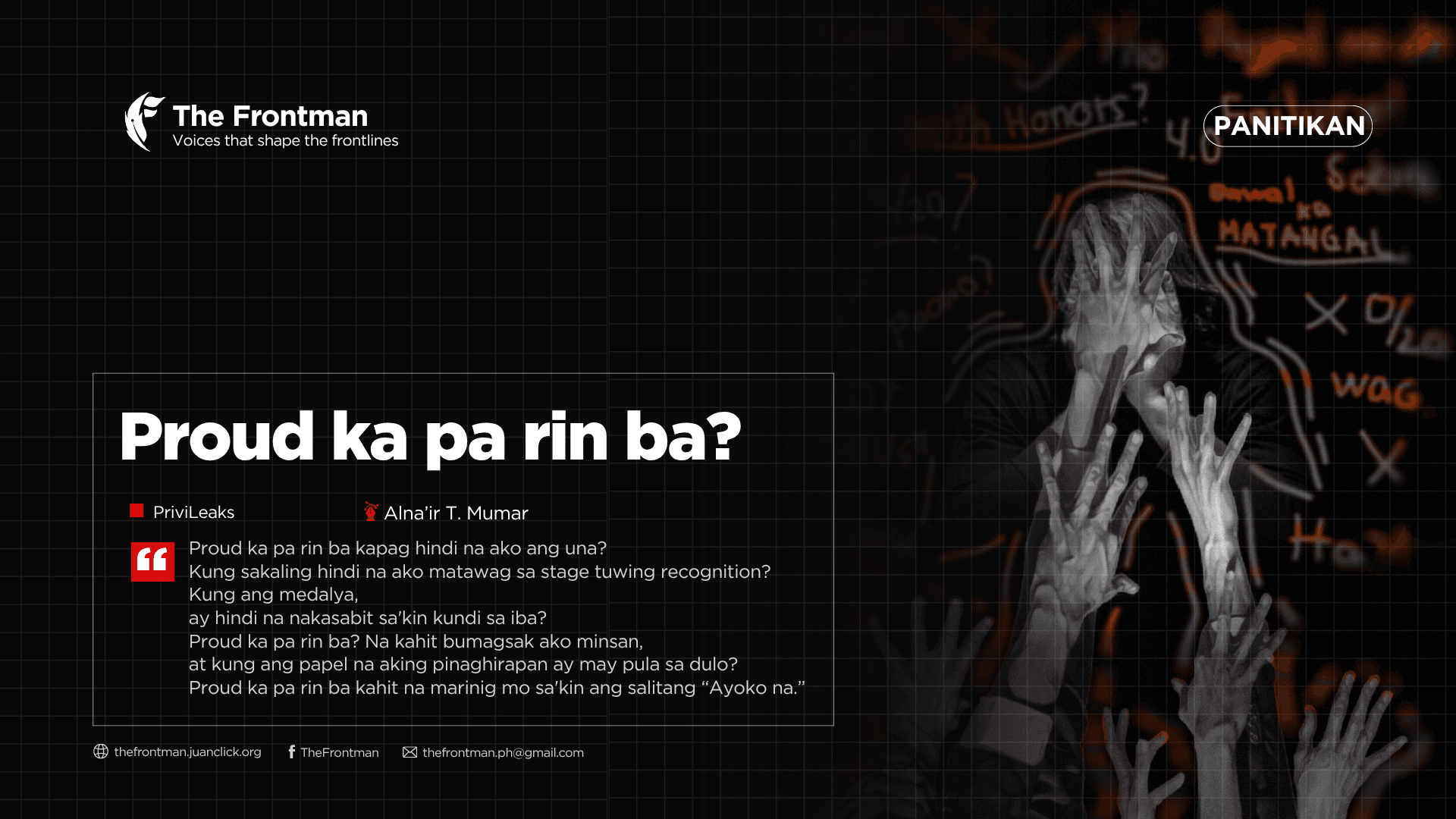 PANITIKAN | Proud ka pa rin ba?