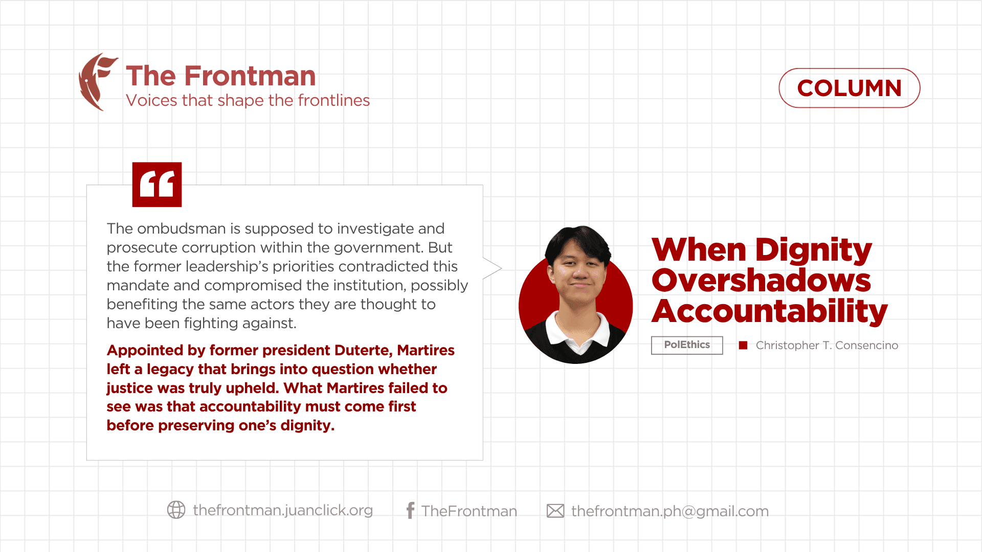 COLUMN | When Dignity Overshadows Accountability 