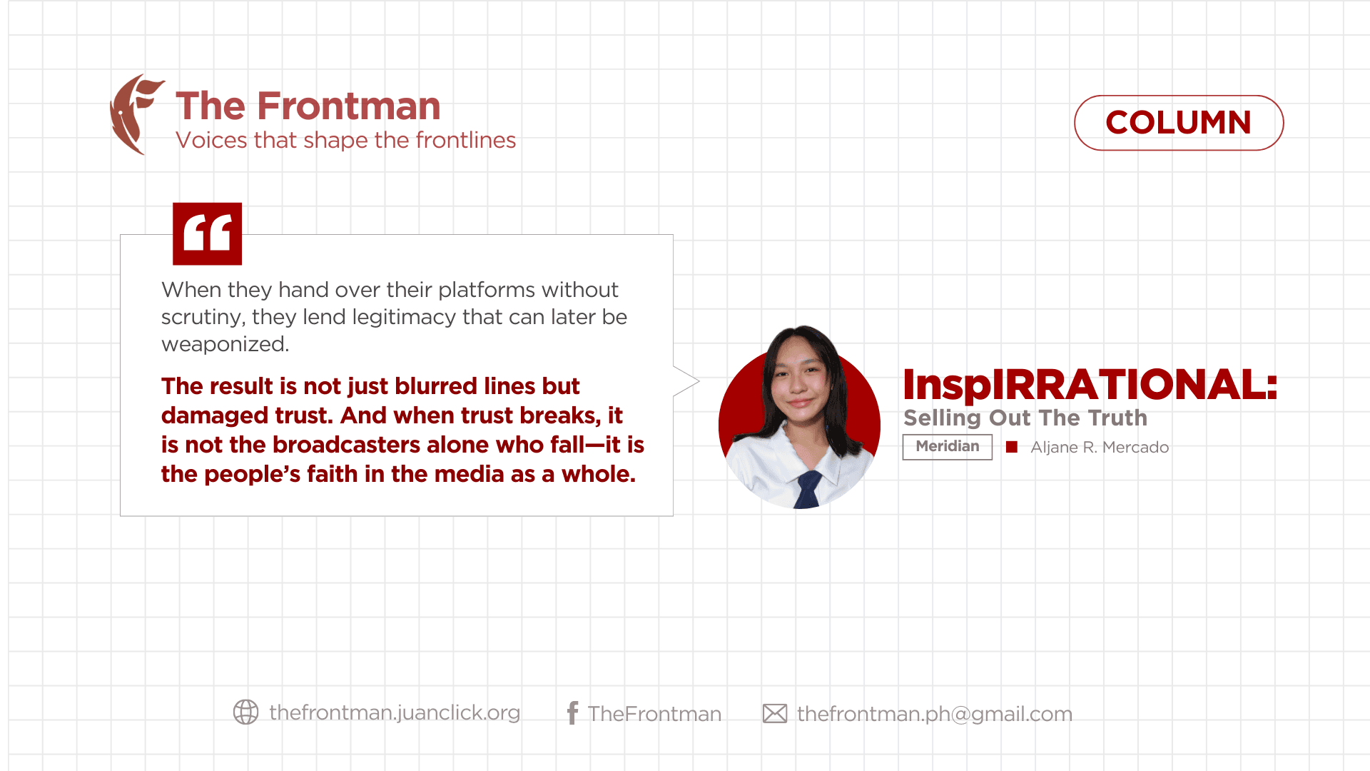 COLUMN | InspIRRATIONAL: Selling Out the Truth