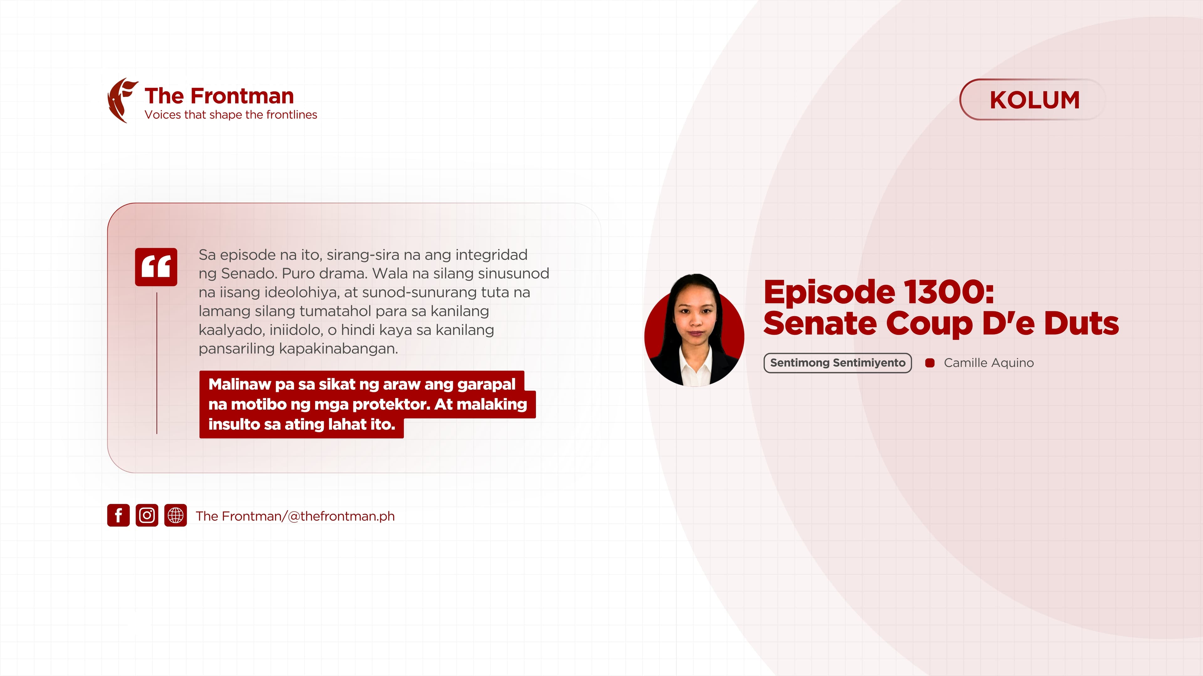 KOLUM | Episode 1300: Senate Coup D’e Duts