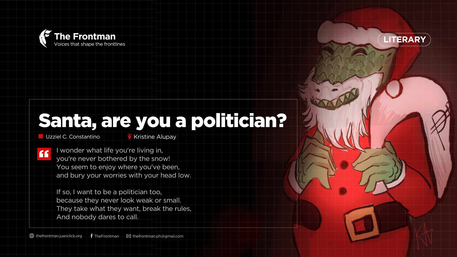 LITERARY | Santa, are you a politician?