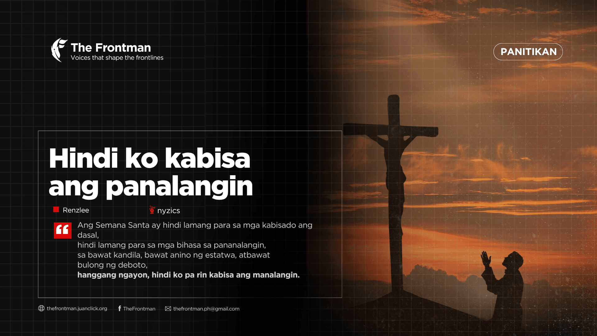 PANITIKAN | Hindi ko kabisa ang panalangin
