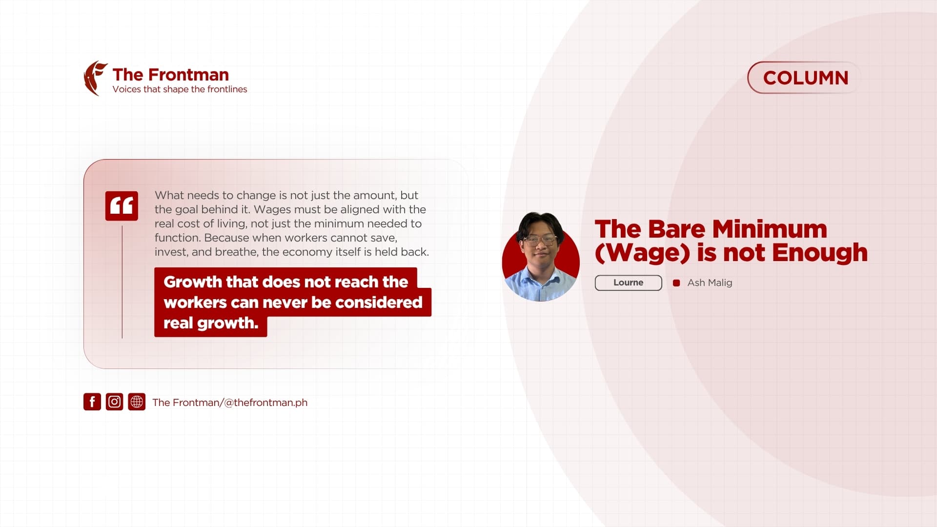COLUMN | The Bare Minimum (Wage) is not Enough
