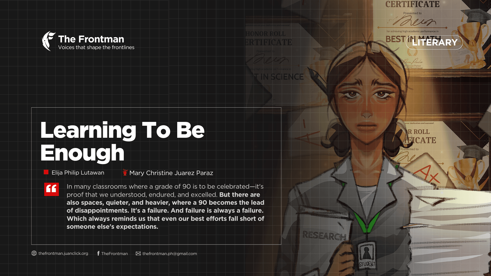 LITERARY | Learning To Be Enough 