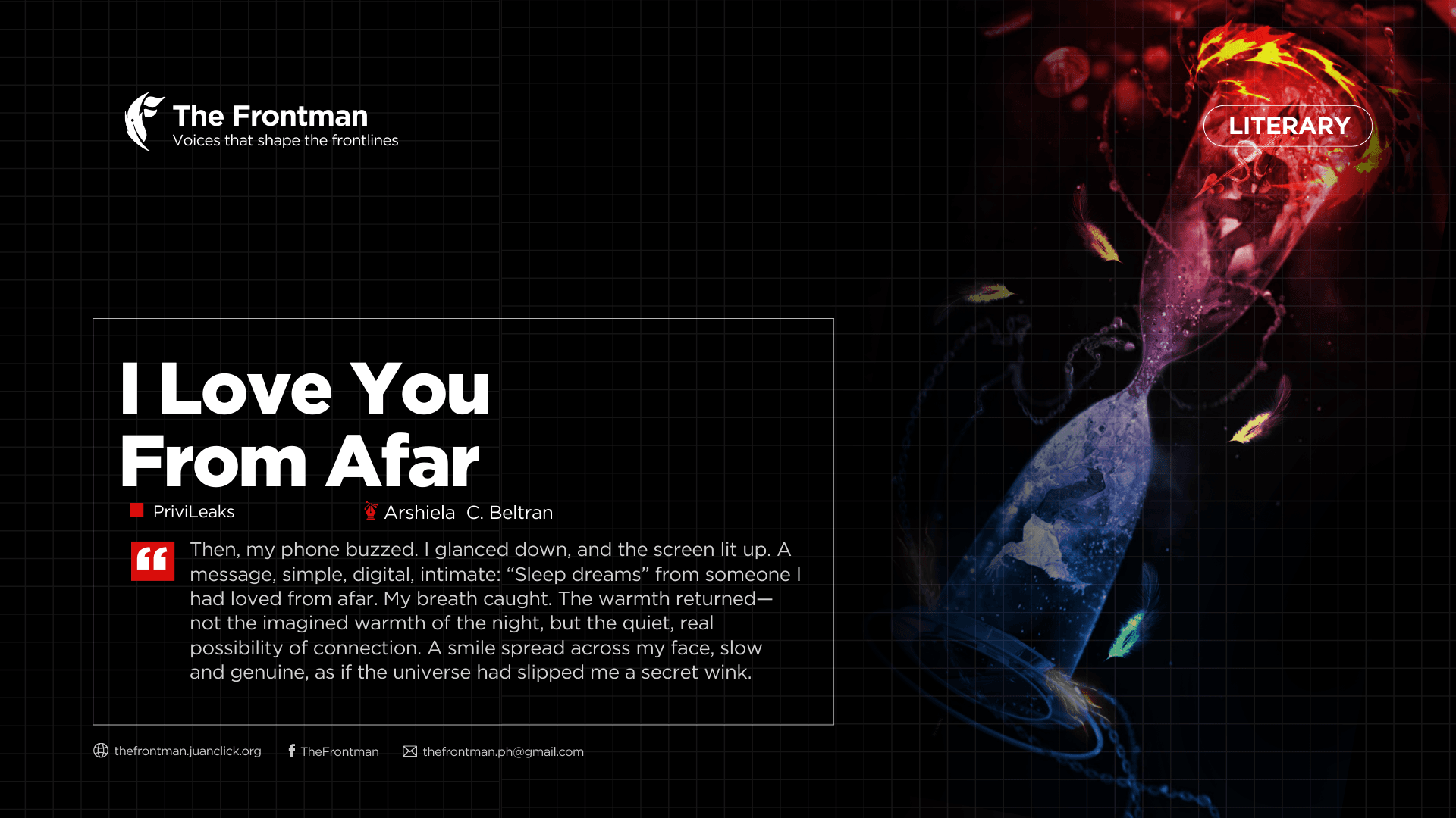 LITERARY | I Love You From Afar