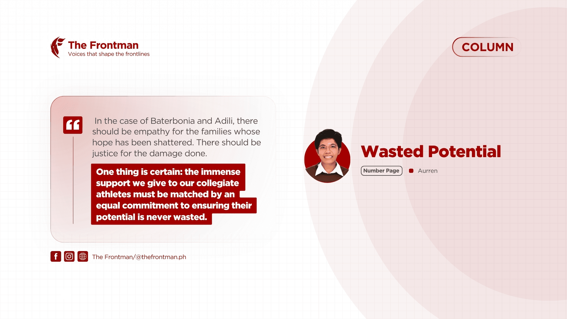 COLUMN | Wasted Potential