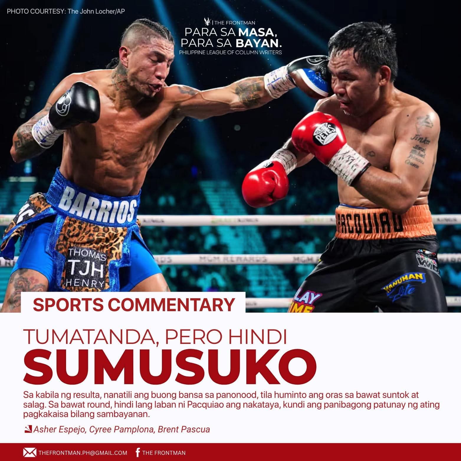 SPORTS COMMENTARY l Tumatanda, pero hindi sumusuko
