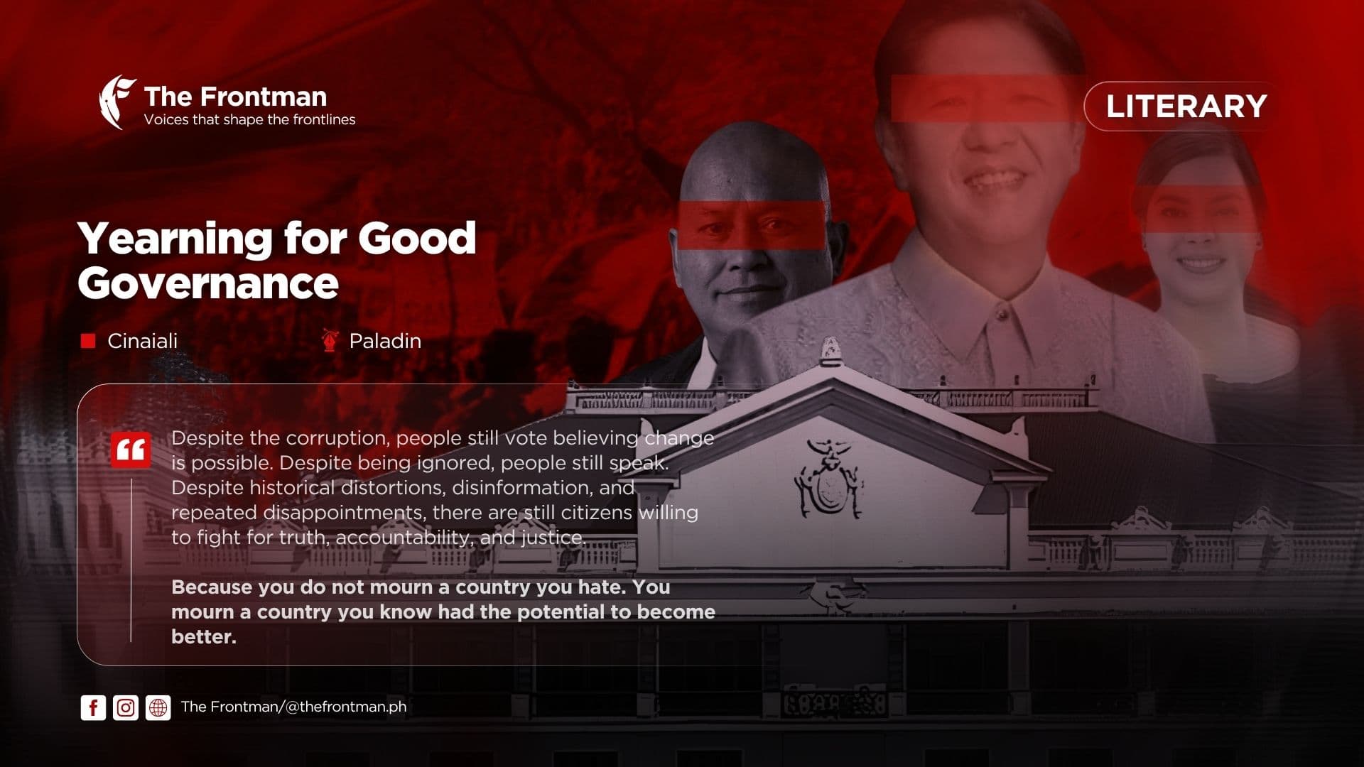 LITERARY | Yearning for Good Governance