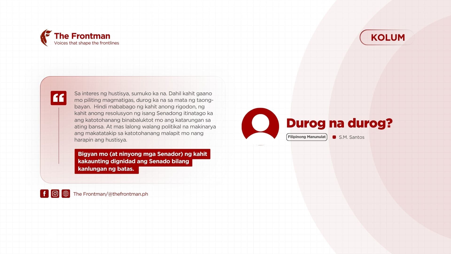 KOLUM | Durog na durog?