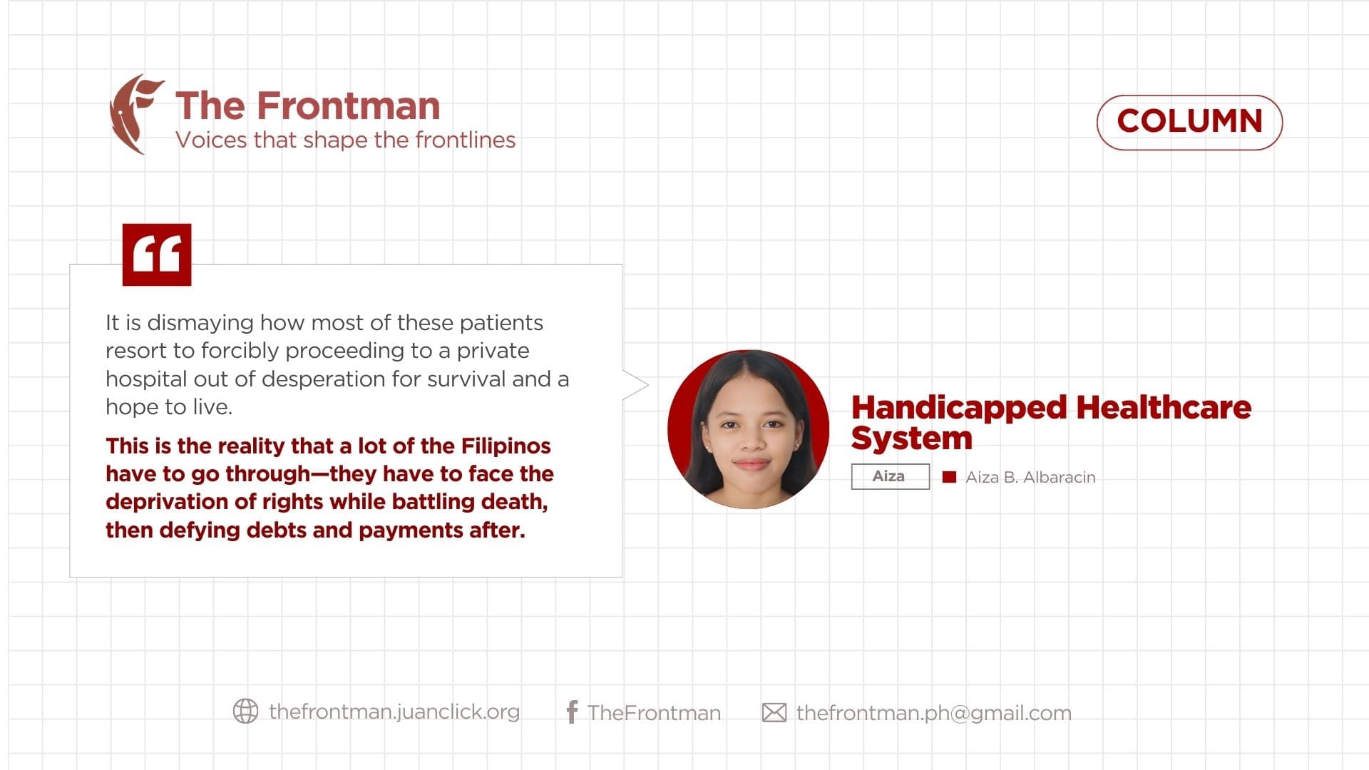 COLUMN | Handicapped Healthcare System
