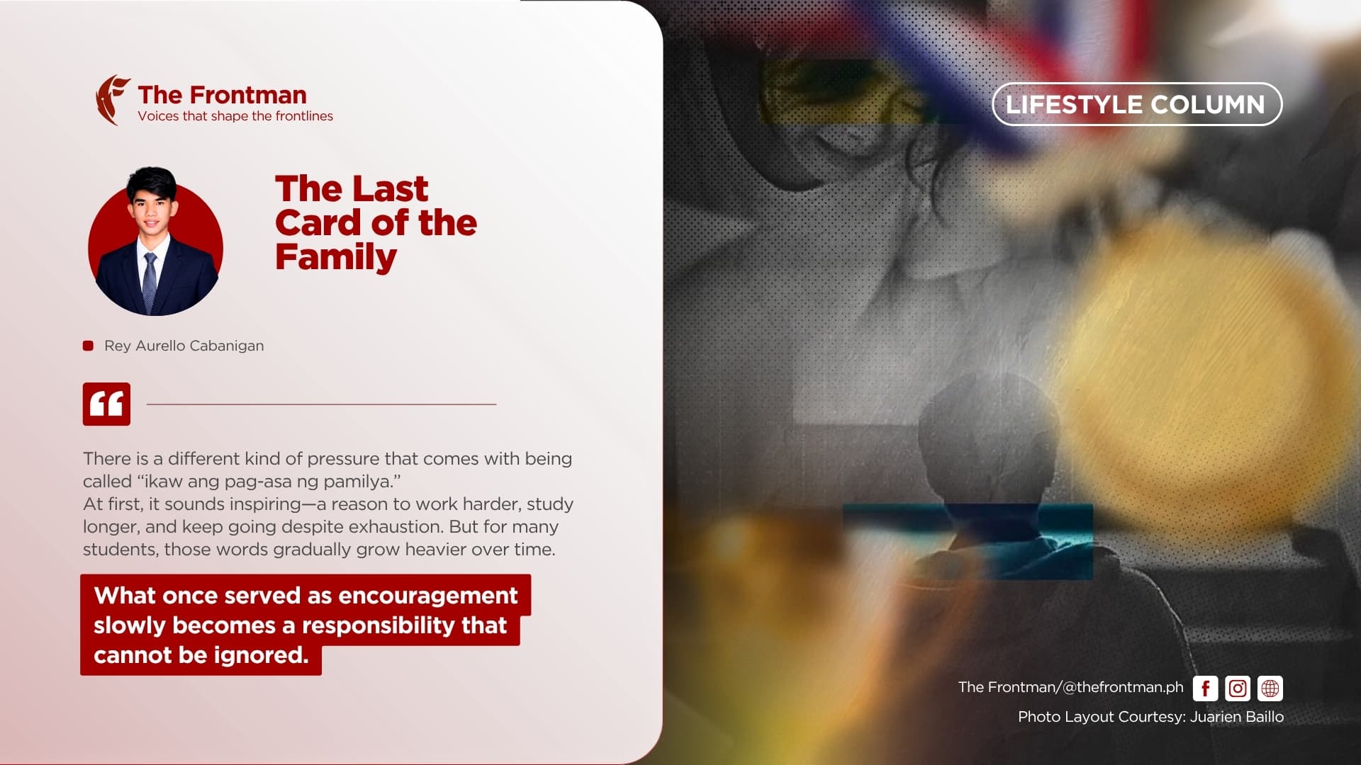 LIFESTYLE COLUMN | The Last Card of the Family