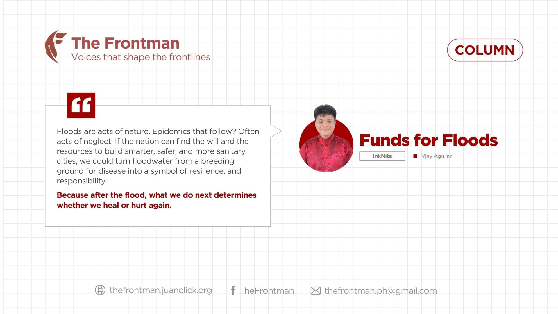 SCIENCE COLUMN | Funds for Floods
