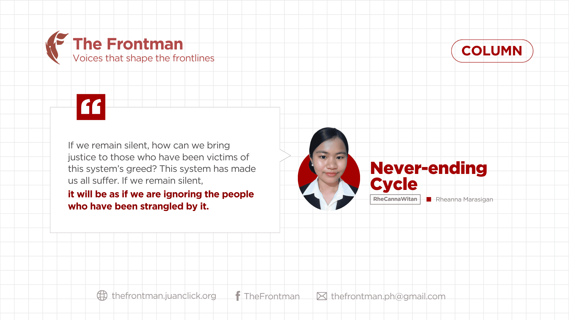 COLUMN | Never-ending Cycle