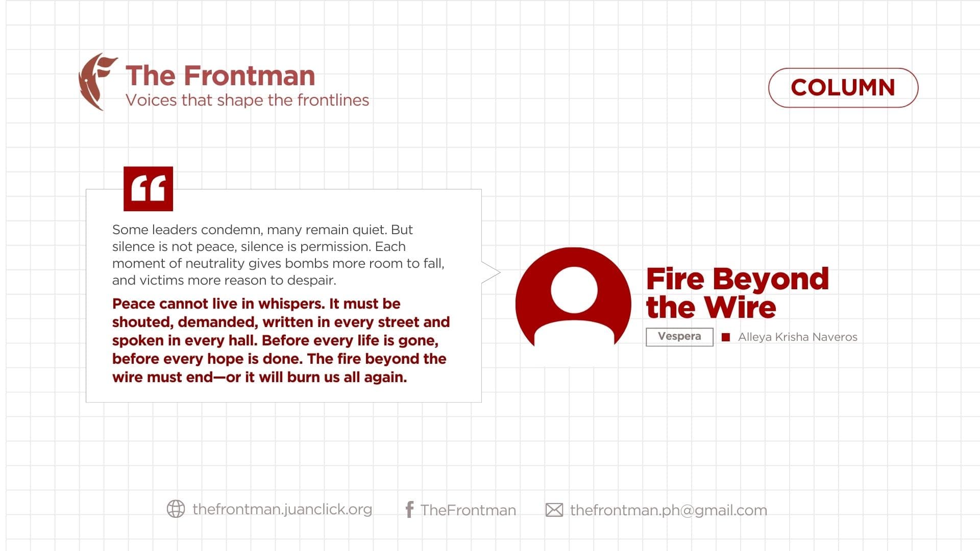 COLUMN | Fire Beyond the Wire
