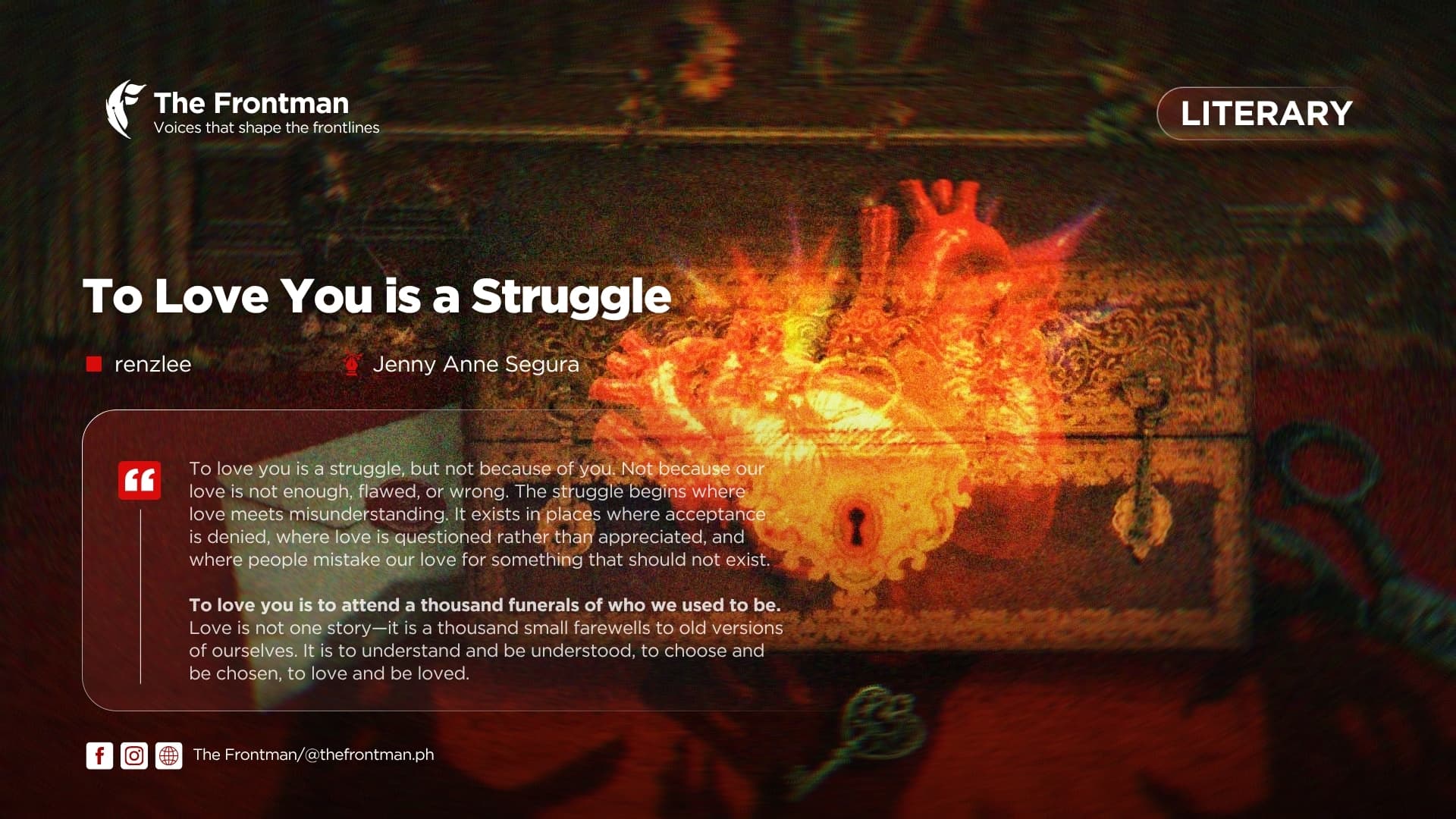 LITERARY | To Love You is a Struggle
