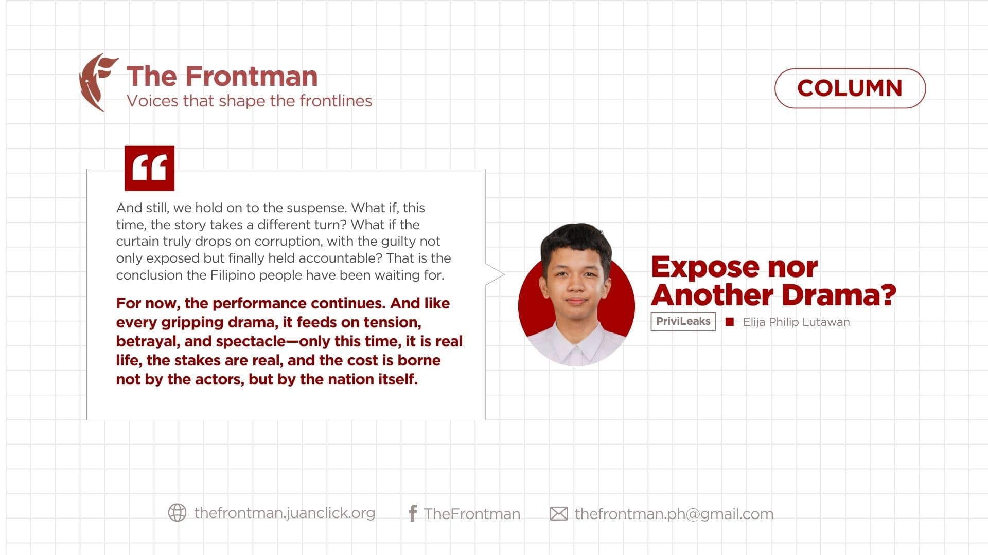COLUMN | Expose nor Another Drama
