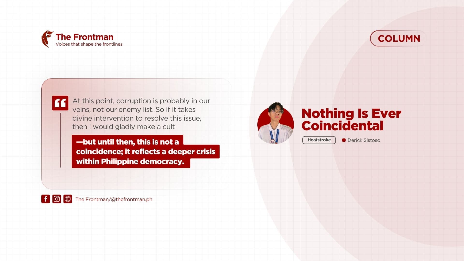 COLUMN | Nothing Is Ever Coincidental